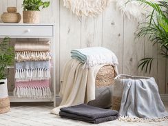 Huopa puuvilla mintunvihreä 130 x 160 cm TANGIER