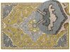 Teppich Wolle gelb / blau 160 x 230 cm orientalisches Muster Kurzflor MUCUR_830698