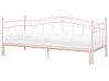 Kovová postel 90 x 200 cm pastelově růžová TULLE_883116