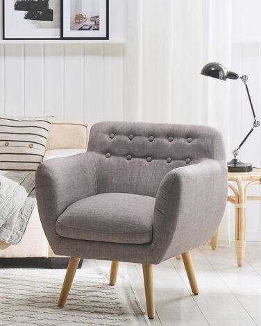 Fabric Armchair Grey MELBY