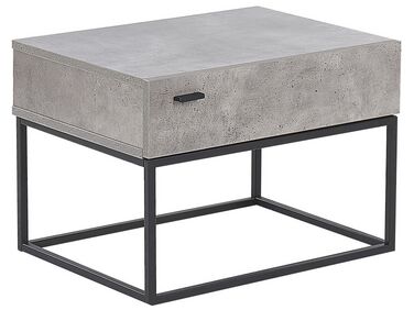 1 Drawer Bedside Table Concrete Effect CAIRO
