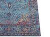 Teppich Baumwolle blau 160 x 230 cm orientalisches Muster Kurzflor KANSU_852279