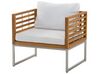 4 Seater Acacia Wood Garden Sofa Set White BERMUDA_782710