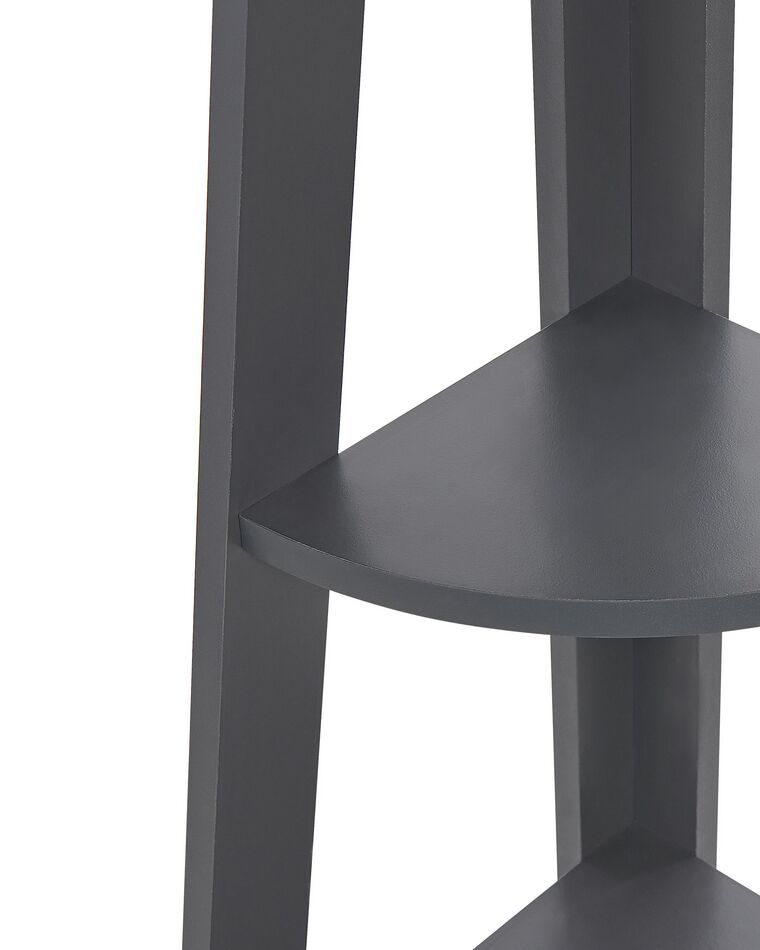 5 Tier Corner Ladder Shelf Grey MOBILE SOLO Beliani.co.uk