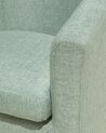 Fabric Armchair with Footstool Green HOLDEN_702280
