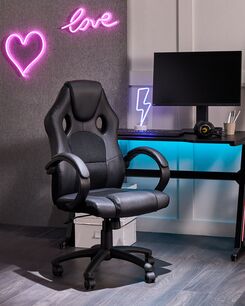 Työtuoli keinonahkainen musta FIGHTER Työtuoli keinonahkainen musta FIGHTER