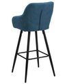 Set of 2 Fabric Bar Chairs Blue DARIEN_724474