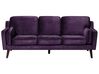 Canapé 3 places en velours violet LOKKA_705460