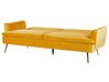 Sofa rozkładana welurowa żółta VETTRE_787927