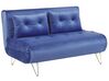 2 Seater Velvet Sofa Bed Navy Blue VESTFOLD_808696