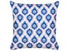 Set of 2 Outdoor Cushions Peacock Pattern 45 x 45 cm Blue and Pink CERIANA_880891