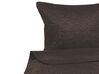 Embossed Bedspread and Cushions Set 140 x 210 cm Brown RAYEN_822060
