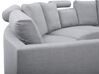 7-Sitzer Sofa hellgrau halbrund mit Ottomane ROTUNDE_709297