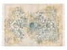 Teppich Viskose senfgelb / grün 160 x 230 cm orientalisches Muster Kurzflor BOYALI_836783