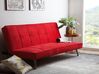 Sofá-cama de 3 lugares em tecido vermelho HASLE_589654