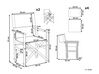 Zestaw 2 krzeseł ogrodowych i 2 wymiennych tkanin jasne drewno akacjowe z szarym / wzór w tropikalne liście CINE_819398