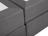 Cama continental de poliéster gris oscuro/plateado 180 x 200 cm PRESIDENT_690848