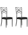 Set of 2 Dining Chairs Black GIRARD_913465
