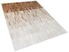Kožený koberec 160 x 230 cm béžová/hnedá YAGDA_743517