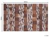 Tapis patchwork en cuir marron 140 x 200 cm HEREKLI_764693