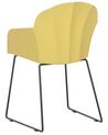 Spisebordsstol gul PP/sort metal sæt af 2 SYLVA_783911