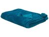 Manta de poliéster azul turquesa 200 x 220 cm SAITLER_770494