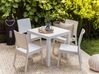 Sada 4 zahradních židlí v ratanovém vzhledu bílá FOSSANO_807970