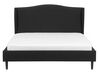 Fabric EU King Size Bed Black COLMAR_703455