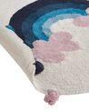 Runder Kinderteppich aus Baumwolle mit Regenbogenmotiv ø 120 cm mehrfarbig GORISA_906978
