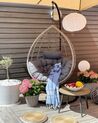 PE Rattan Hanging Chair with Stand Grey ARSITA_805435