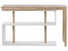 Skrivbord med hyllplan 120 x 45 cm ljus trä/vit CHANDLER_817699