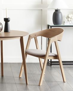 Tuoli vaalea puu/harmaa 2 kpl YUBA