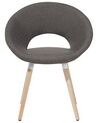 Set of 2 Fabric Dining Chairs Light Brown ROSLYN_693289