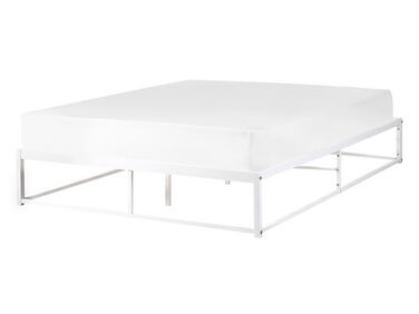 Kovová posteľ 140 x 200 cm biela VIRY