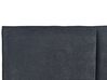 Cama con somier gris oscuro/madera clara/negro 180 x 200 cm IZERNORE_863276