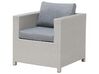4 Seater PE Rattan Garden Sofa Set Grey MILANO_745265