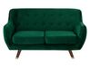 Sofa Set Samtstoff smaragdgrün 6-Sitzer BODO_738345
