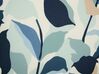 Set of 2 Outdoor Cushions Leaf Pattern 45 x 45 cm Blue VEGLINO_881523