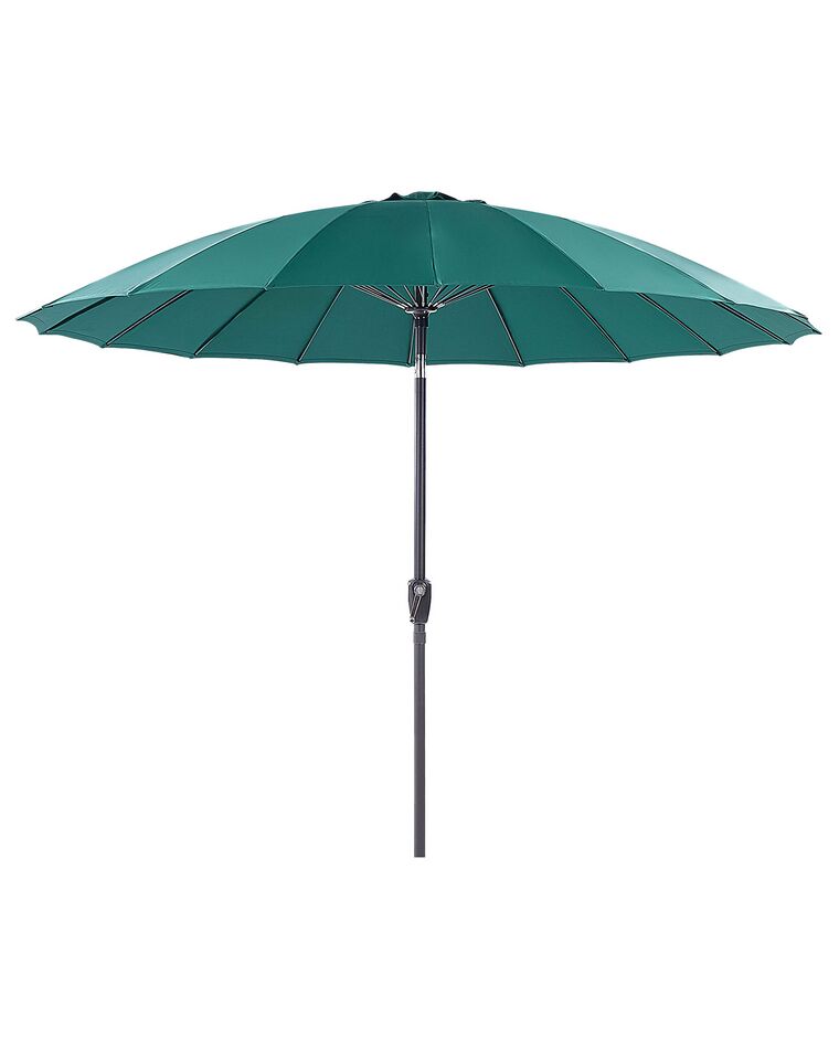 Parasol de jardin ⌀ 2.55 m vert émeraude BAIA_829163