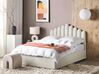 Sametová postel s úložným prostorem 140 x 200 cm krémová VINCENNES_837356