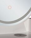 Toaletka 4 szuflady lustro LED ze stołkiem biało-czarna SOYE_845479