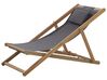 Acacia Folding Deck Chair Light Wood with Grey AVELLINO_765701