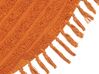 Kulatý bavlněný koberec ø 140 cm oranžový HALFETI_837560
