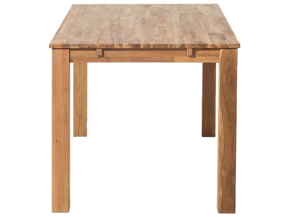 Extending Oak Dining Table 180/270 x 85 cm Light Wood MAXIMA Beliani