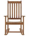 Cadeira de baloiço em madeira de acácia clara BOJANO_843672