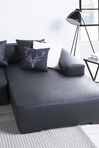 4-Sitzer Sofa Leder schwarz linksseitig LUNGO_719435