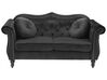 Sofa Set Samtstoff schwarz 5-Sitzer SKIEN_743290