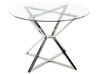 Glass Top Round Dining Table ⌀ 105 cm Silver BOSCO_850594
