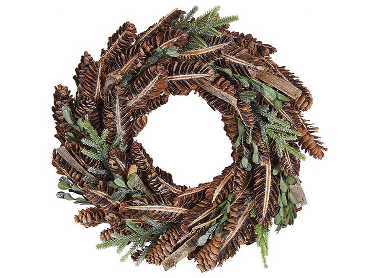Christmas Wreath ⌀ 35 cm Brown KAAVI_787542