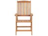 Zestaw 6 krzeseł ogrodowych składany drewno akacjowe z poduszkami czerwonymi JAVA_786196